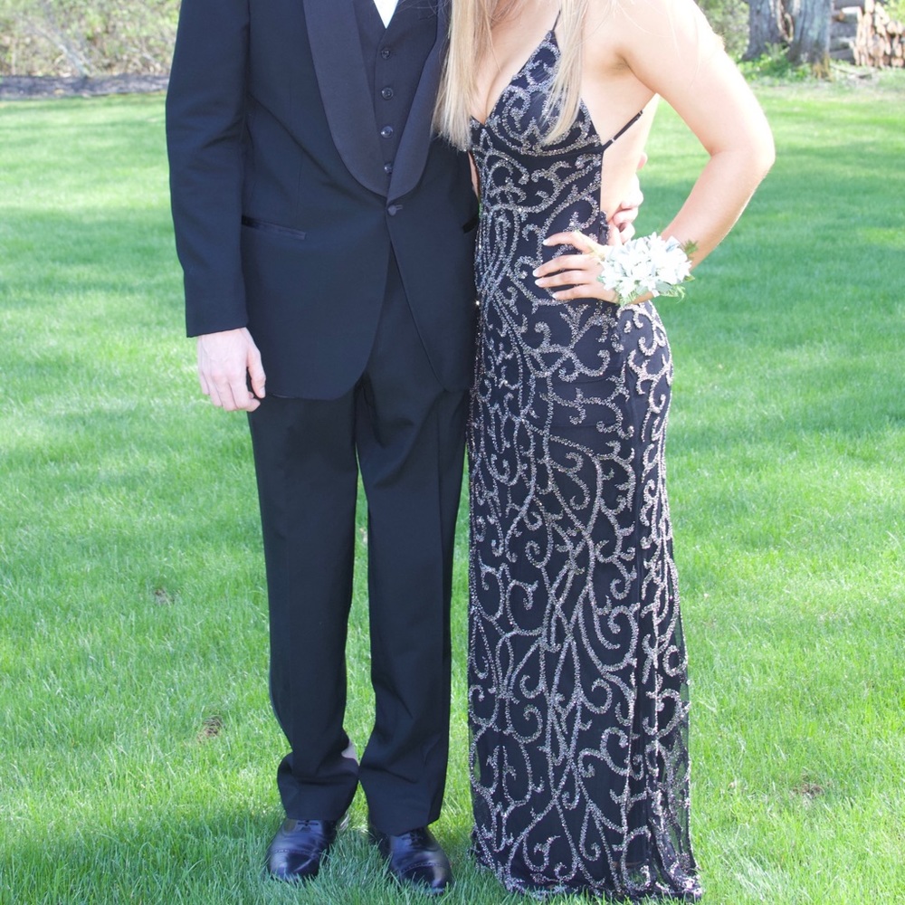 jovani black prom dress size 2